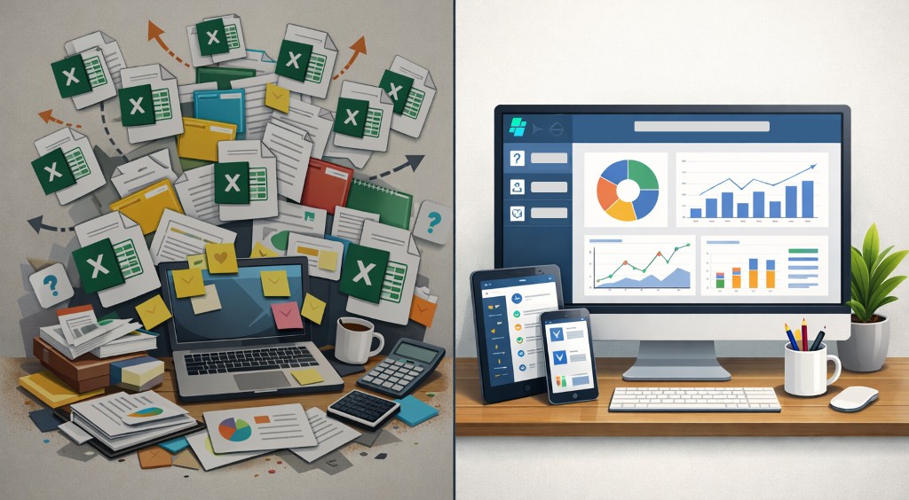 Avant / après : chaos Excel vs tableau de bord Stonepricer